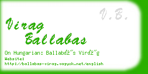 virag ballabas business card